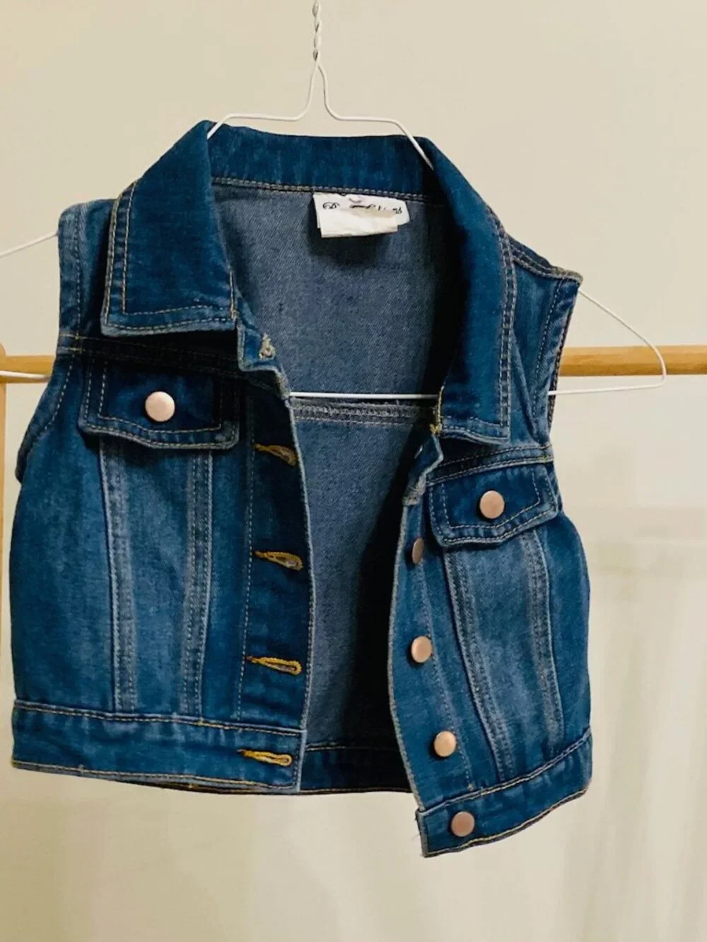 Rare Editions Denim Dress Vest